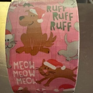 Duck tape Pink Christmas dog and cat Pet-Themed Tape